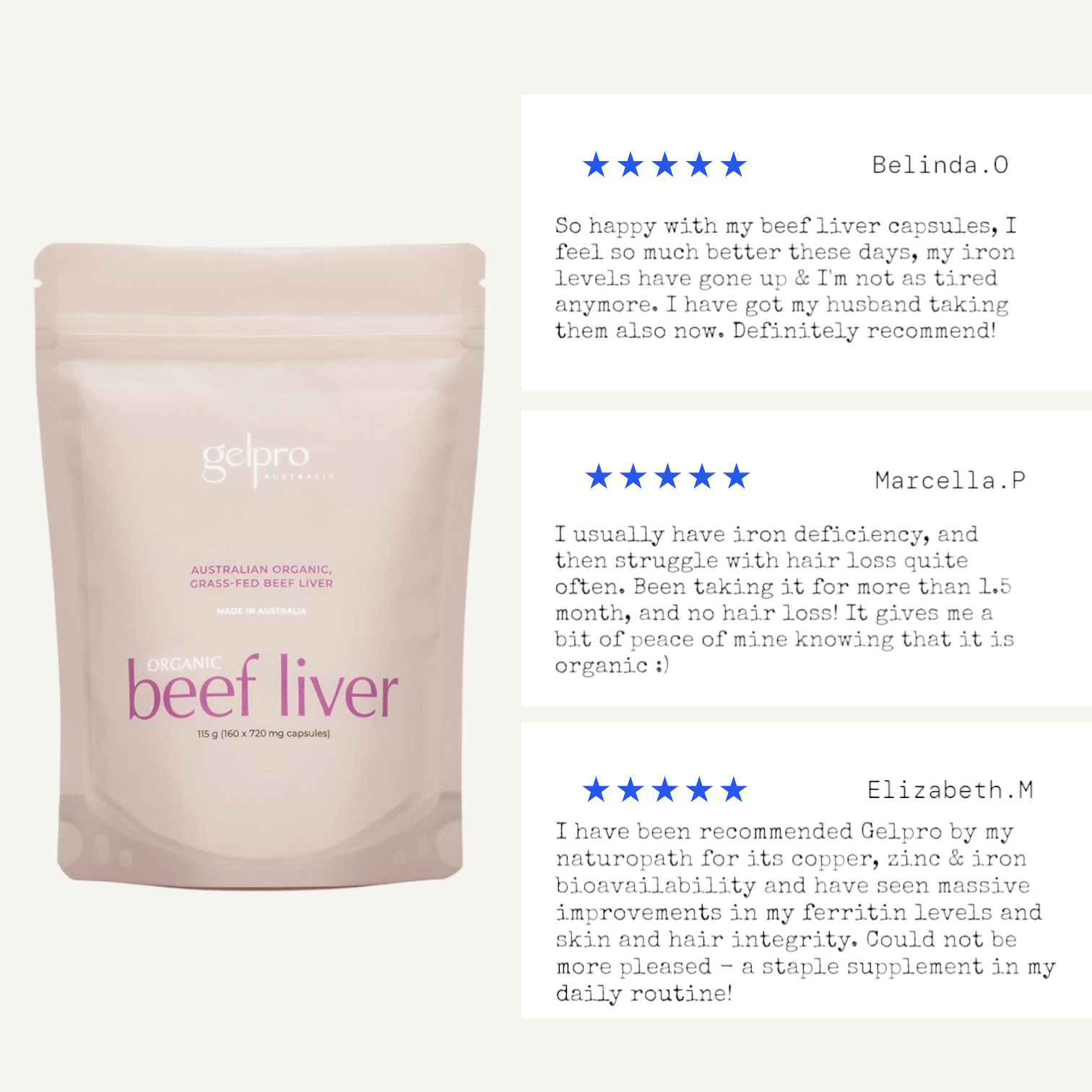 Organic Grass-Fed Beef Liver | 160 capsules REFILL