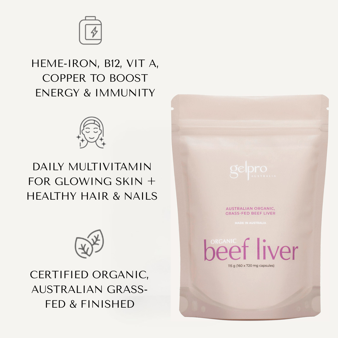 Organic Grass-Fed Beef Liver | 160 capsules REFILL