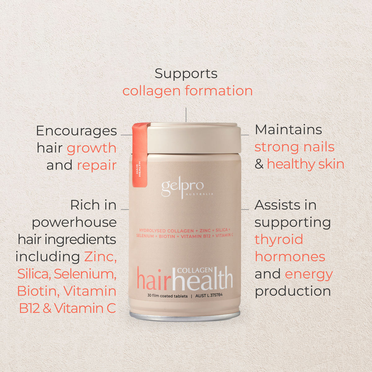 hair loss health tablet collagen